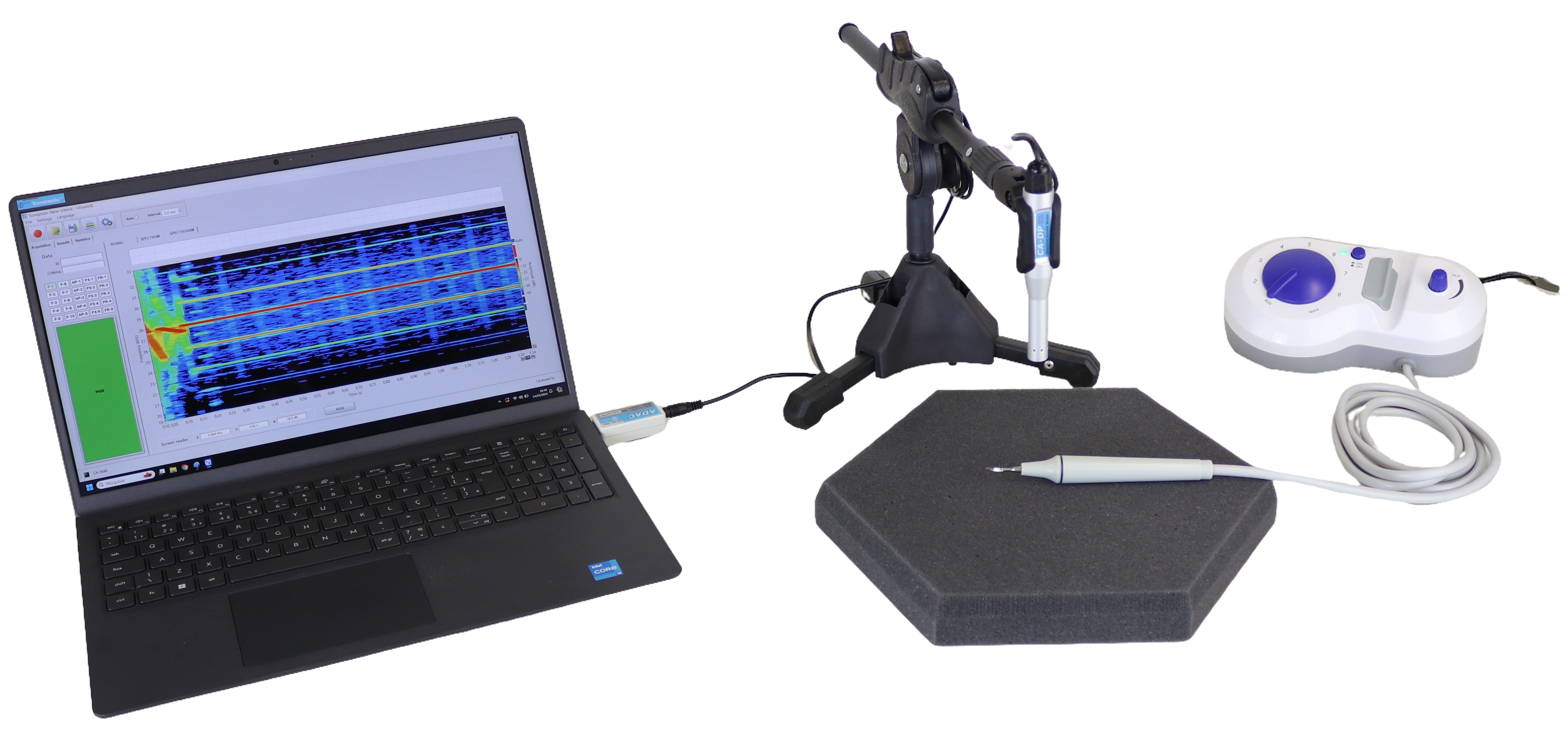 Partida de equipamento médico-odontológico ultrassônico analisada pelo Software Soneteste